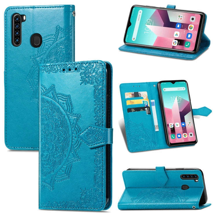 For Blackview A80 Pro Mandala Flower Embossed Horizontal Flip Leather Case with Holder & Three Ca...