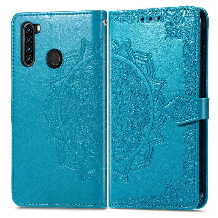 For Blackview A80 Pro Mandala Flower Embossed Horizontal Flip Leather Case with Holder & Three Ca...