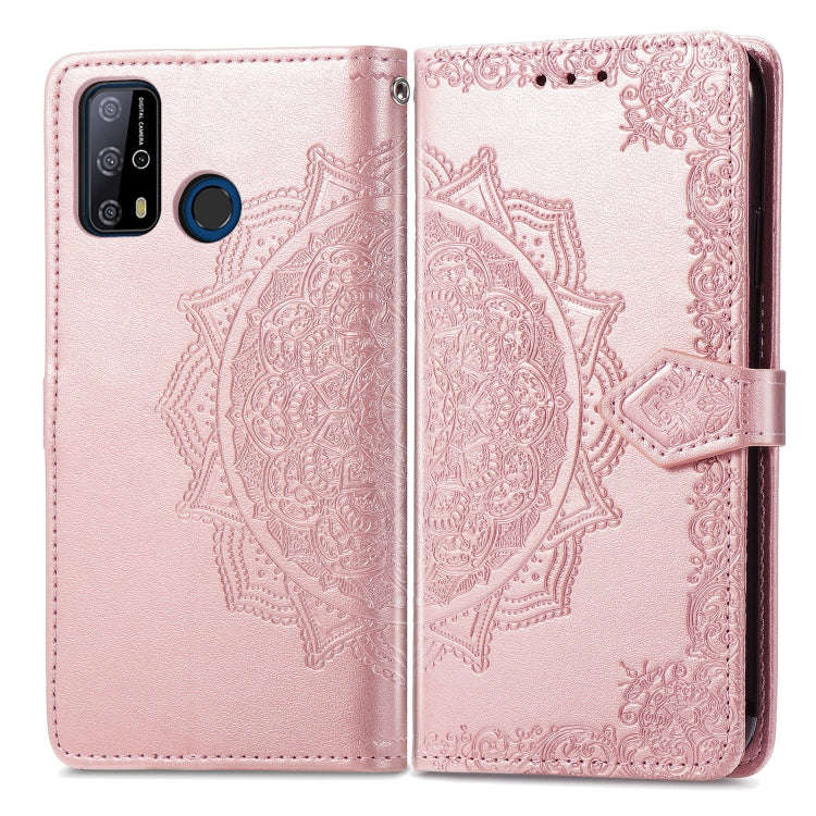For Oukitel C23 Pro Mandala Flower Embossed Horizontal Flip Leather Case with Holder & Three Card...