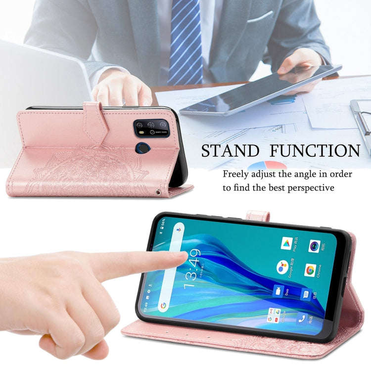 For Oukitel C23 Pro Mandala Flower Embossed Horizontal Flip Leather Case with Holder & Three Card...
