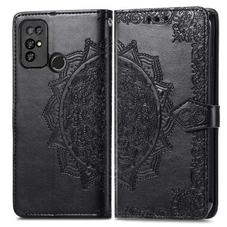 For Doogee X96 Pro Mandala Flower Embossed Horizontal Flip Leather Case with Holder & Three Card ...
