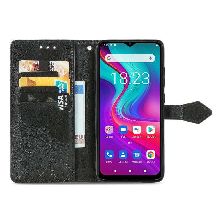 For Doogee X96 Pro Mandala Flower Embossed Horizontal Flip Leather Case with Holder & Three Card ...