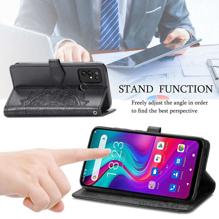 For Doogee X96 Pro Mandala Flower Embossed Horizontal Flip Leather Case with Holder & Three Card ...