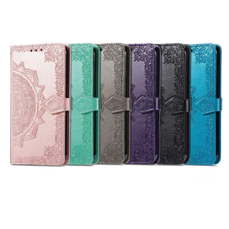 For Doogee X96 Pro Mandala Flower Embossed Horizontal Flip Leather Case with Holder & Three Card ...