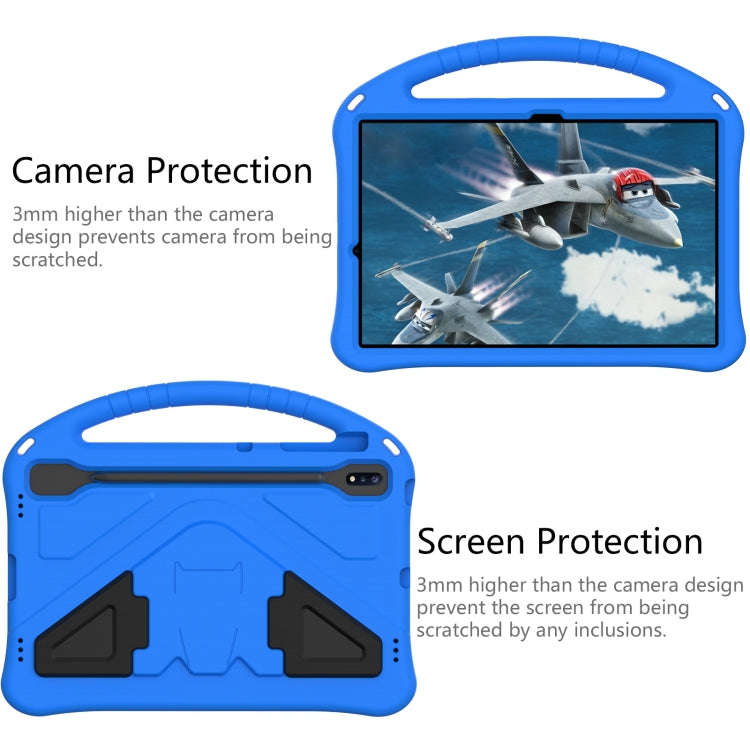 For Huawei MatePad Pro 12.6 2021 EVA Flat Anti Falling Protective Case Shell with Holder(Blue)