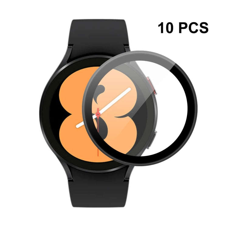 10 PCS For Samsung Galaxy Watch4 44mm ENKAY Hat-Prince 3D Full Coverage Soft PC Edge + PMMA HD Sc...