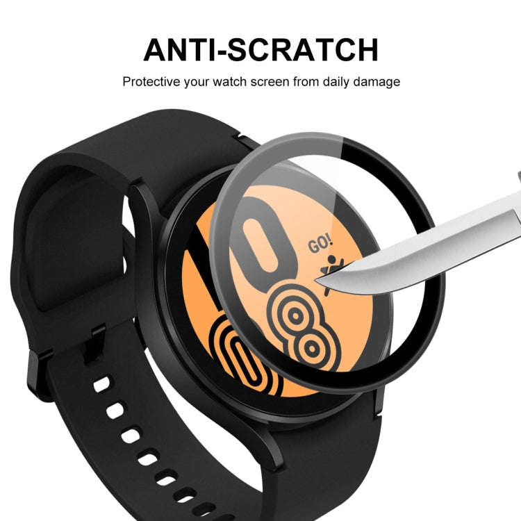 10 PCS For Samsung Galaxy Watch4 44mm ENKAY Hat-Prince 3D Full Coverage Soft PC Edge + PMMA HD Sc...