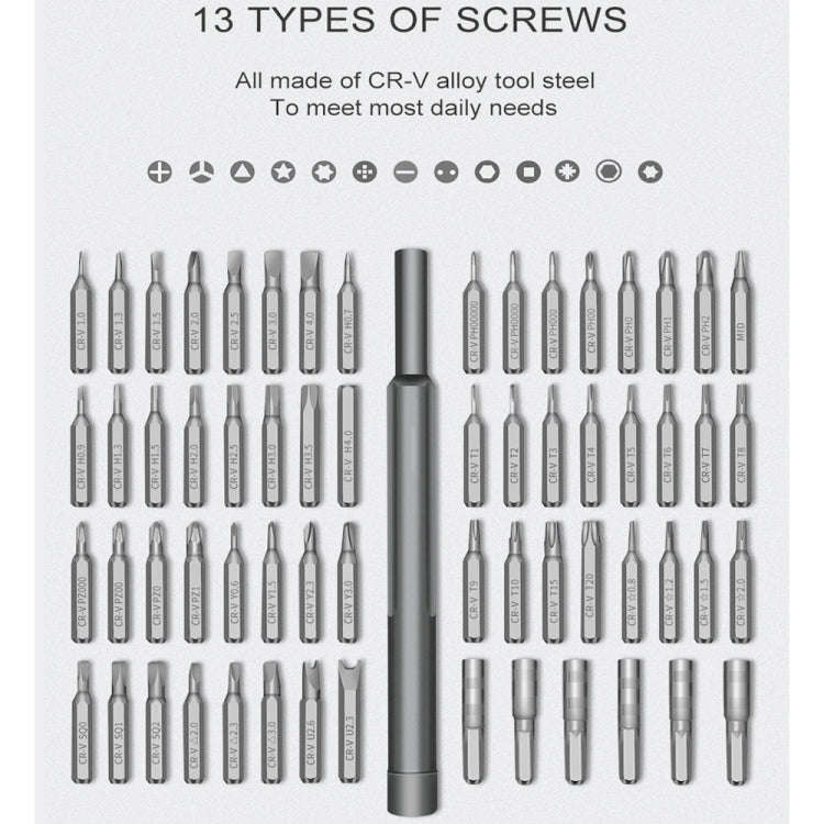 A63 63 in 1 Screwdriver Set Mobile Phone Tablet Computer Disassembly and Maintenance Tool