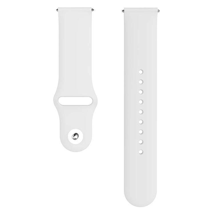 Monochrome Silicone Watch Band For Samsung Galaxy Watch Active 20mm(Creamy Whiteei)