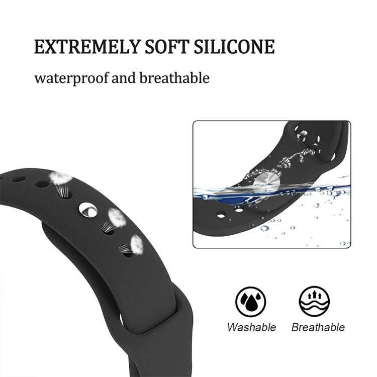 Monochrome Silicone Watch Band For Samsung Galaxy Watch Active 20mm(Creamy Whiteei)