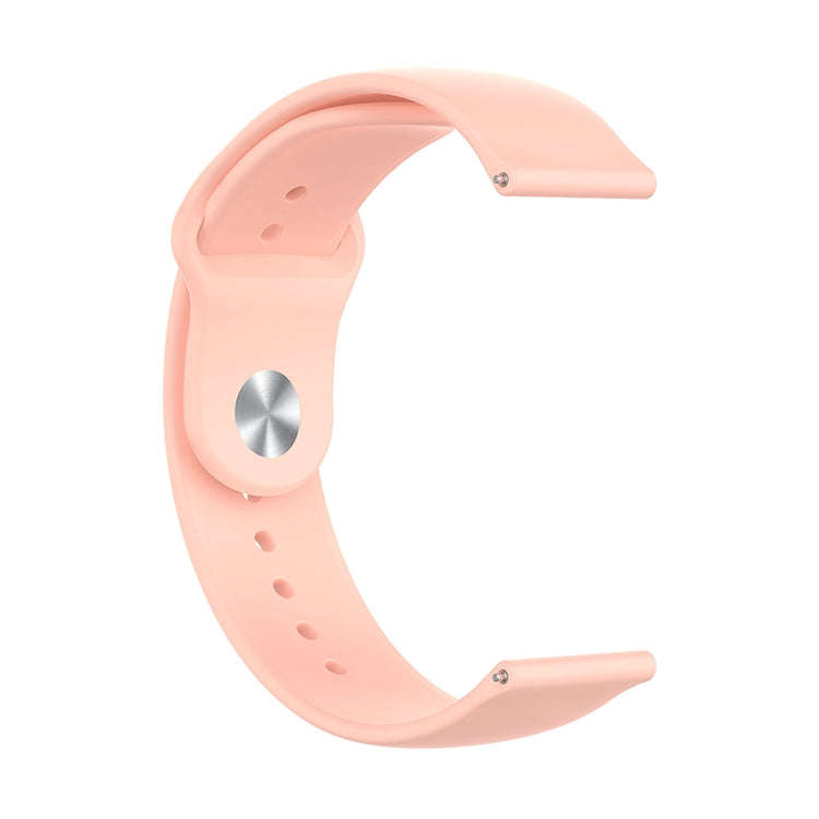 Monochrome Silicone Watch Band For Samsung Galaxy Watch Active 20mm(Pink Sand)
