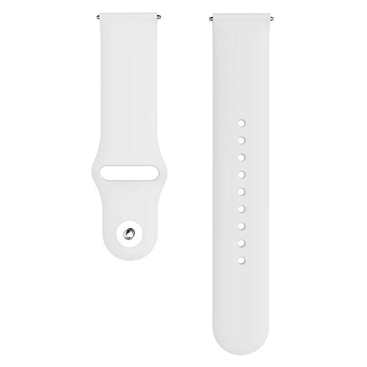 Monochrome Silicone Watch Band for Samsung Galaxy Watch Active 2 22mm(white)