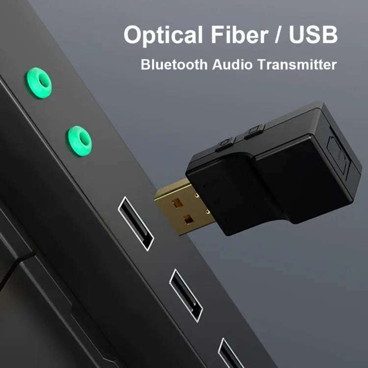SW03 2 in 1 Bluetooth 5.0 Audio Transmitter USB + SPDIF Low Lantency Optical Wireless Adapter for...