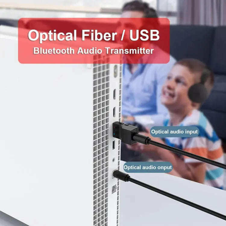 SW03 2 in 1 Bluetooth 5.0 Audio Transmitter USB + SPDIF Low Lantency Optical Wireless Adapter for...