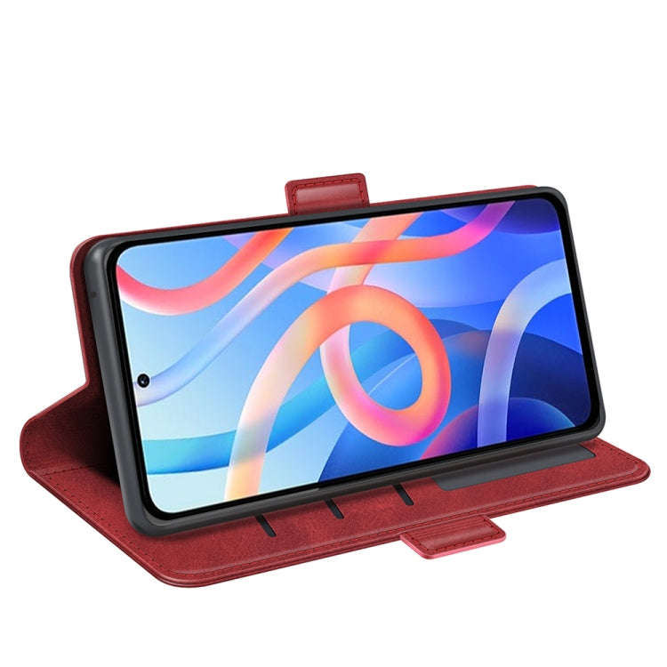 For Xiaomi Redmi Note 11 Global / Note 11S Dual-side Magnetic Buckle Leather Phone Case (Red)