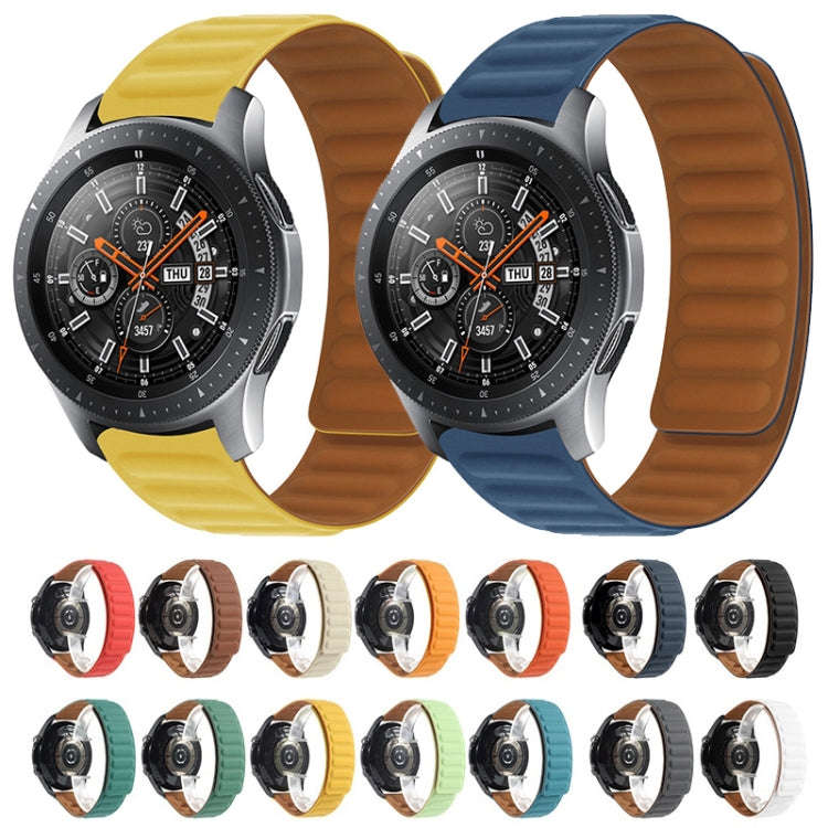 For Samsung Galaxy Gear S3 Silicone Magnetic Watch Band(Yellow)