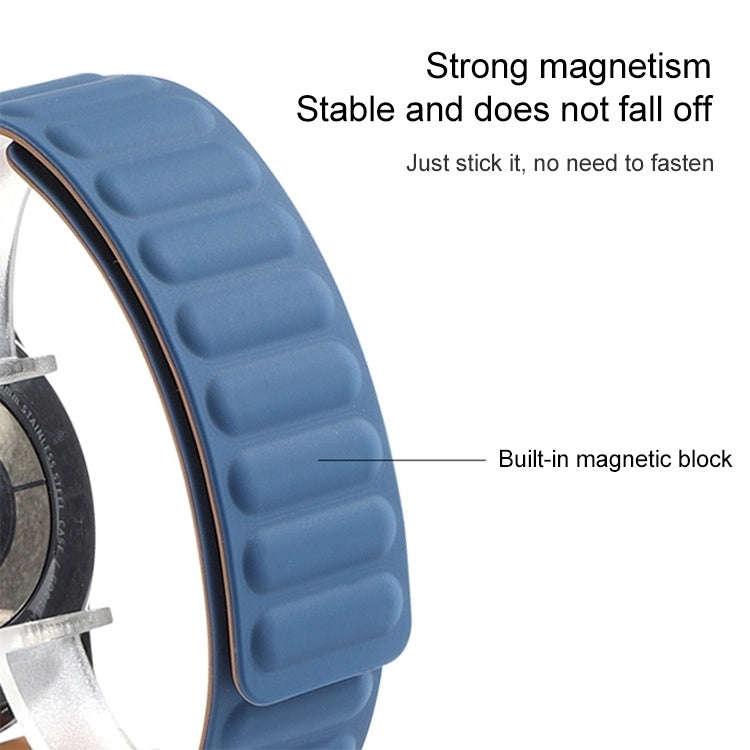 For Samsung Galaxy Live SM-R382 Silicone Magnetic Watch Band(Blue)