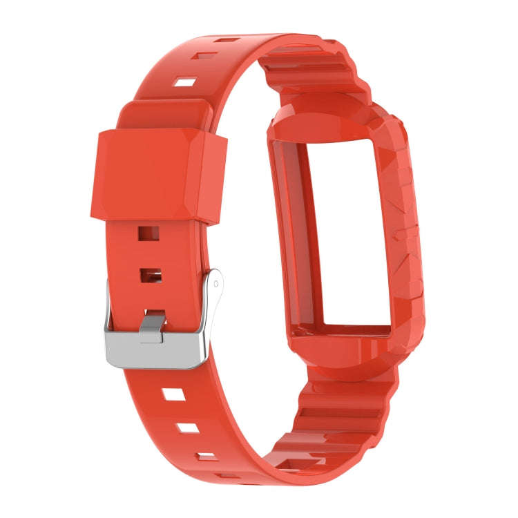 For Fitbit Charge 4 Silicone One Body Armor Watch Band(Orange)