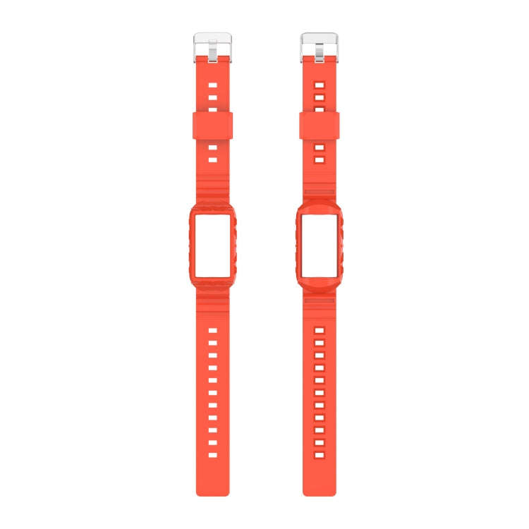 For Fitbit Charge 4 Silicone One Body Armor Watch Band(Orange)