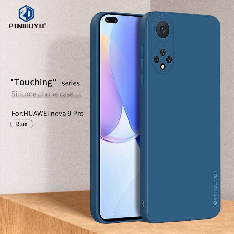 For Huawei nova 9 Pro PINWUYO Liquid Silicone TPU Phone Case(Blue)