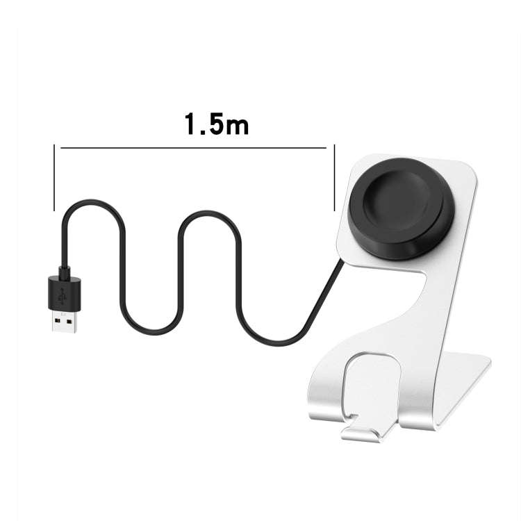 For  Huawei Watch GT2 Pro Rotatable Magnetic Metal Charging Base(Silver)