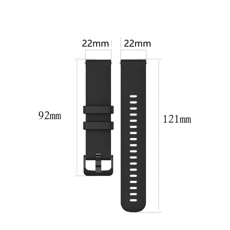 For Ticwatch Pro X Checkered Silicone Watch Band(Black)