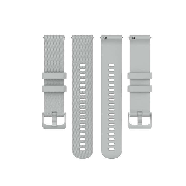 For Huawei Watch 2 Checkered Silicone Watch Band(Grey)
