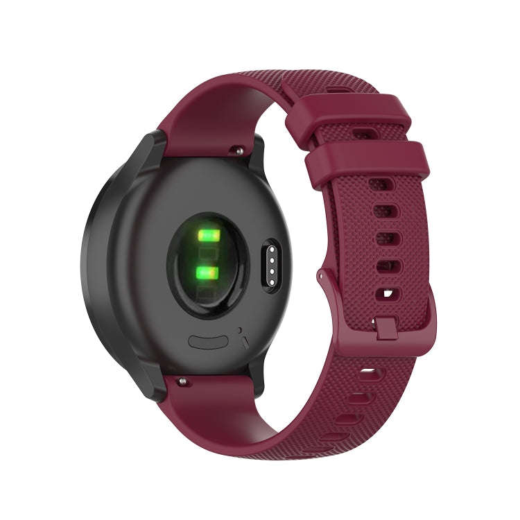 For Honor Watch GS Pro 22mm Checkered Silicone Watch Band(Wine Red)