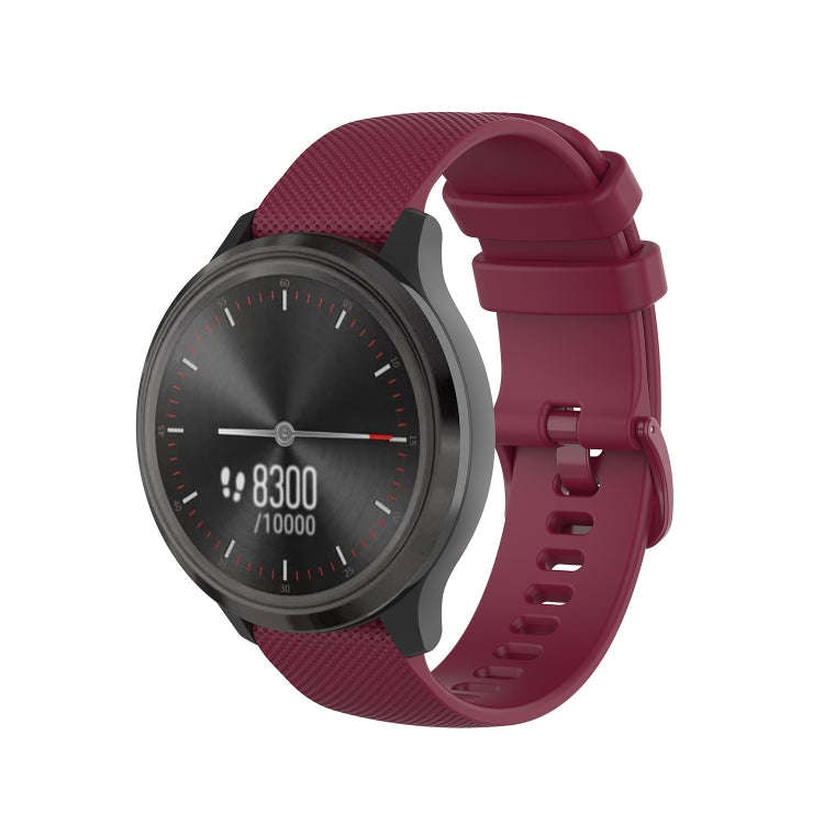 For Honor Watch GS Pro 22mm Checkered Silicone Watch Band(Wine Red)