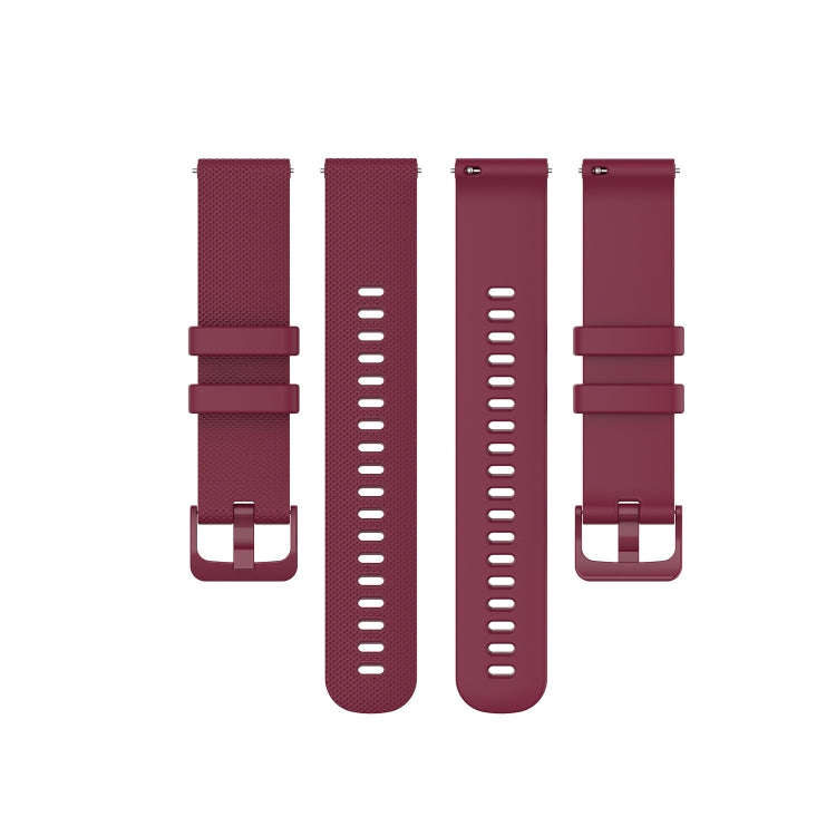 For Honor Watch GS Pro 22mm Checkered Silicone Watch Band(Wine Red)