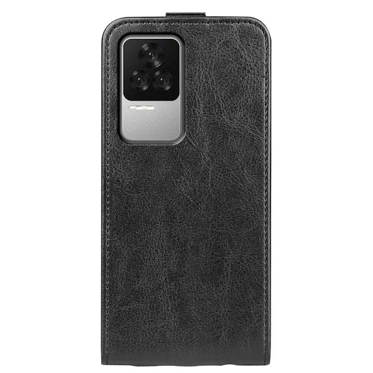 For Xiaomi Redmi K50 R64 Texture Vertical Flip Leather Phone Case(Black)