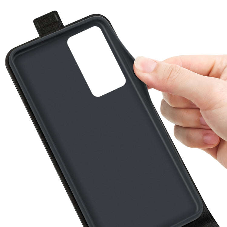 For Xiaomi Redmi K50 R64 Texture Vertical Flip Leather Phone Case(Black)