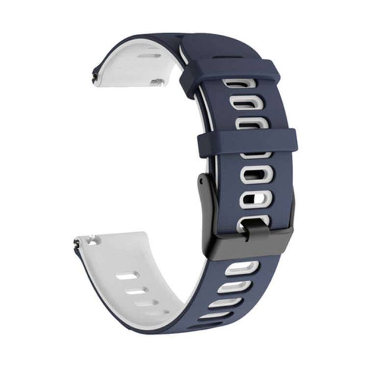 For Garmin Move Style 20mm Mixed-color Silicone Watch Band(Dark Blue+White)