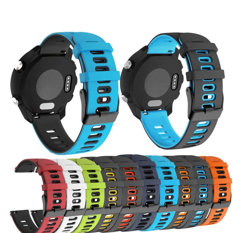 For Garmin Move Sport 20mm Mixed-color Silicone Watch Band(Orange+Black)
