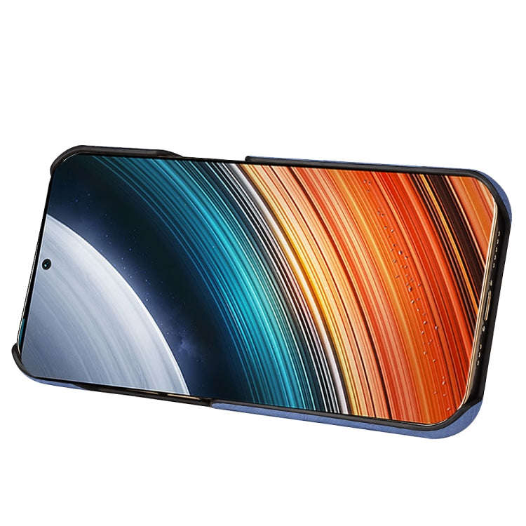 For Xiaomi Redmi K40S Ring Holder Honeycomb PU Phone Case(Light Blue)