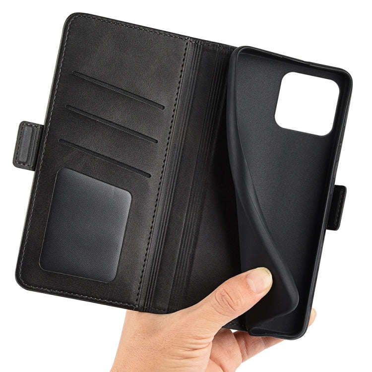 For Blackview A55 Pro Dual-side Magnetic Buckle Leather Phone Case(Black)