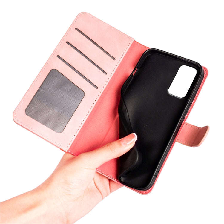 For Xiaomi Redmi Note 11 4G Global / Note 11S Stitching Horizontal Flip Leather Phone Case (Pink)
