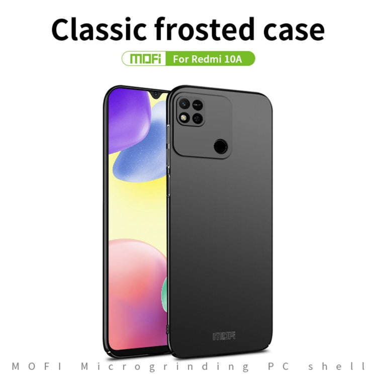For Xiaomi Redmi 10A MOFI Frosted PC Ultra-thin Hard Case(Black)