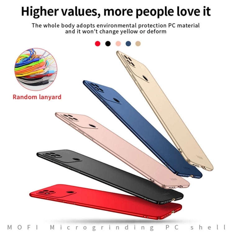 For Xiaomi Redmi 10A MOFI Frosted PC Ultra-thin Hard Case(Black)