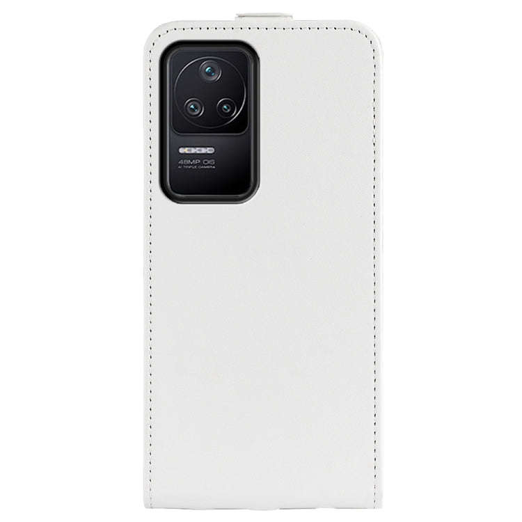 For Xiaomi Redmi K40S R64 Texture Vertical Flip Leather Phone Case(White)