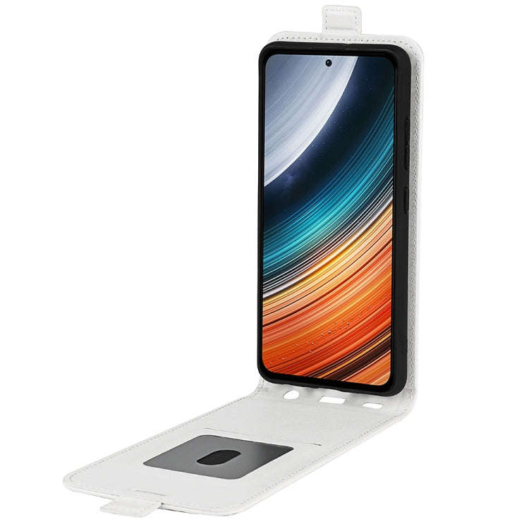 For Xiaomi Redmi K40S R64 Texture Vertical Flip Leather Phone Case(White)