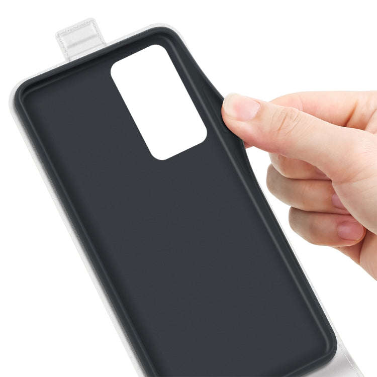 For Xiaomi Redmi K40S R64 Texture Vertical Flip Leather Phone Case(White)