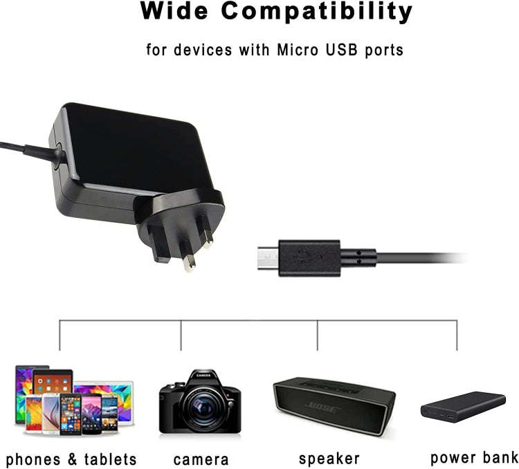 13W 5.2V 2.5A Android Port Power Adapter For Microsoft Surface3 1624 1645, US Plug