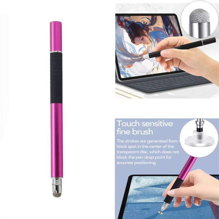 AT-31 Conductive Cloth Head + Precision Sucker Capacitive Pen Head 2-in-1 Handwriting Stylus(Rose...