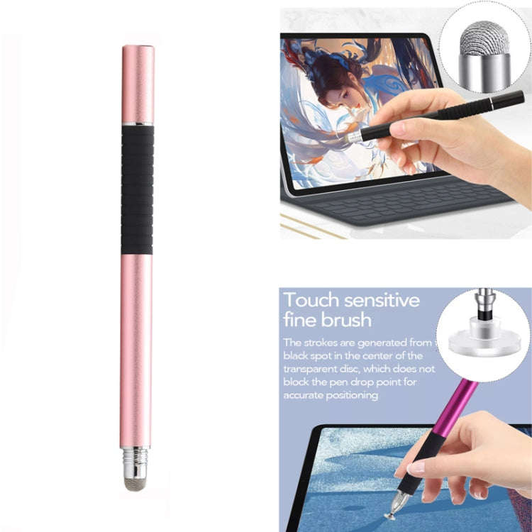 AT-31 Conductive Cloth Head + Precision Sucker Capacitive Pen Head 2-in-1 Handwriting Stylus(Rose...