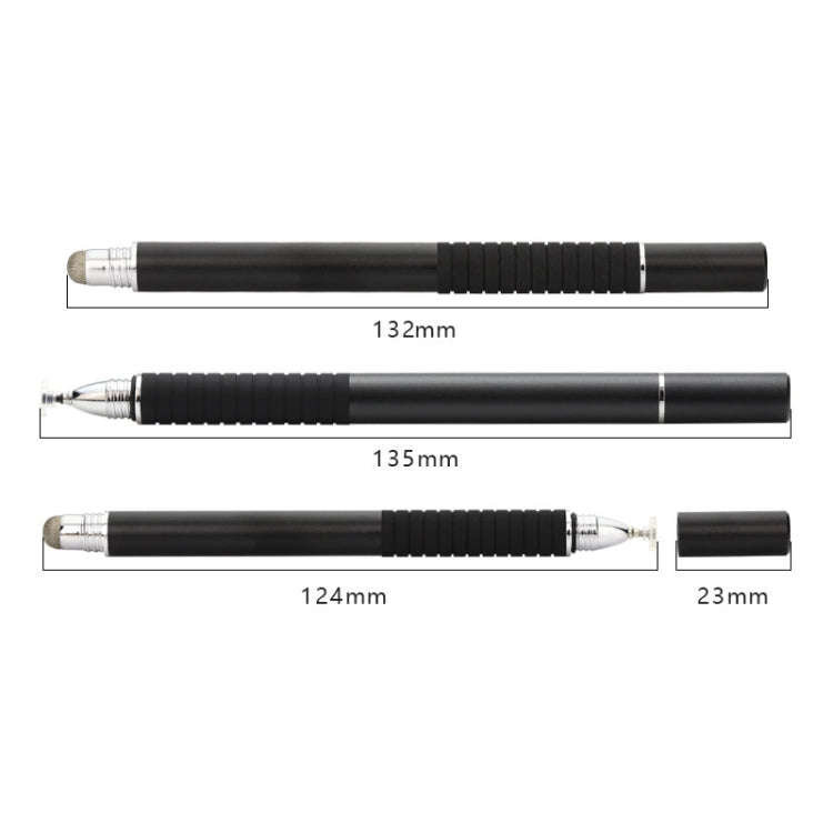 AT-31 Conductive Cloth Head + Precision Sucker Capacitive Pen Head 2-in-1 Handwriting Stylus(Silv...