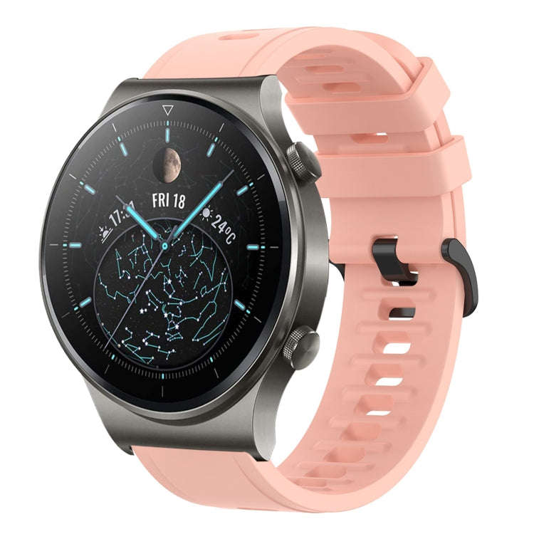For Huawei GT2 Pro 22MM Solid Color Soft Silicone Watch Band(Pink)