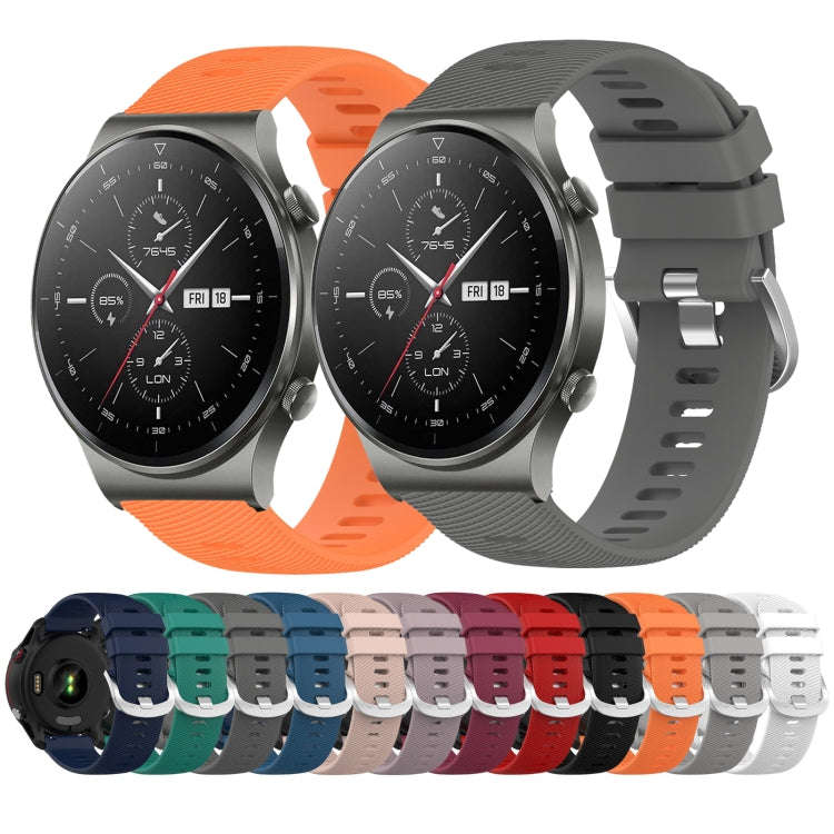 For Huawei GT2 Pro 22MM Solid Color Soft Silicone Watch Band(Orange)