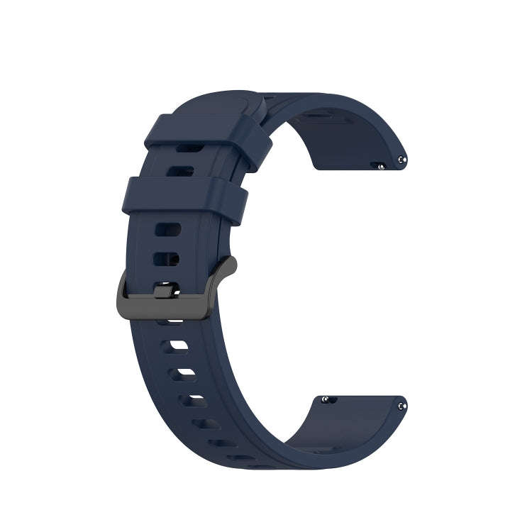 For Amazfit GTR 3 Pro 22mm Solid Color Soft Silicone Watch Band(Midnight Blue)