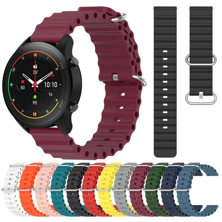For Xiaomi MI Watch S1 Pro 22mm Ocean Style Silicone Solid Color Watch Band(Pink)